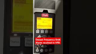 VFD Alarms 🤔🤔🤔🤔 Danfoss VFD alarm issue 😡😡😡😡