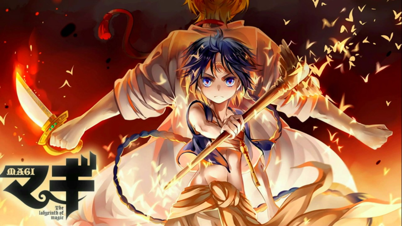 Anime: Magi: The Kingdom of Magic Koumei Ren uses his Djinn Equip to t