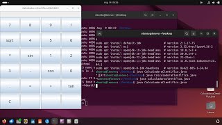 0074 CALCULADORA CIENTIFICA EN JAVA & UBUNTU LINUX