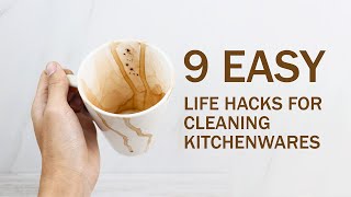 9 Smart Kitchen Cleaning Tips। Kitchen Hacks for Cleaning Kitchenwares Easy Lifehacks