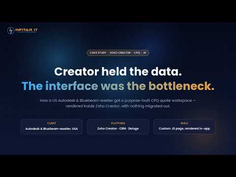 Breaking Zoho Creators UI Ceiling | Custom CPQ Quote Workspace + AI (Case Study)