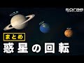 【比較】太陽系まとめ！惑星の自転がよくわかる動画【sorae】