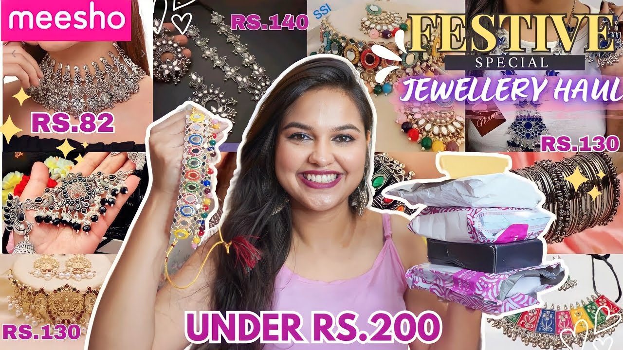Find Your Perfect Festive Jewellery in this Meesho Haul Under Rs.200 😱😍 ...