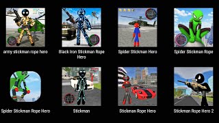 Army Stickman Rope Hero,Black Iron Stickman Rope Hero,Spider Stickman Hero,Spider Stickman Rope screenshot 2