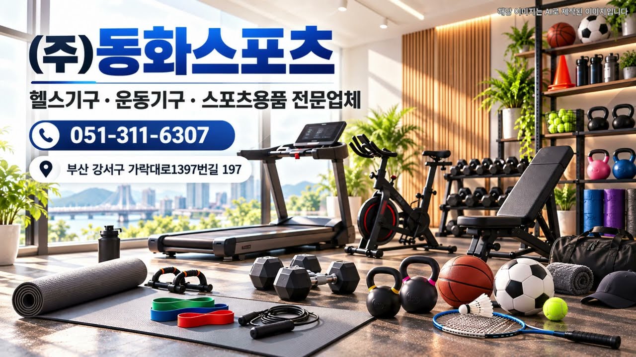 부산 강서 추천업체, 헬스기구, 운동기구, 스포츠 용품 전문업체. 좋은품질 저렴하게 판매 하는 곳 (주)동화스포츠