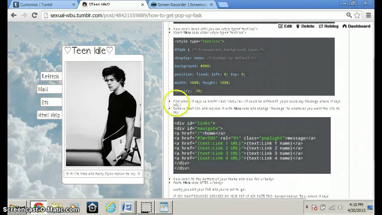 Tutorial Pop Up Ask For Tumblr Youtube
