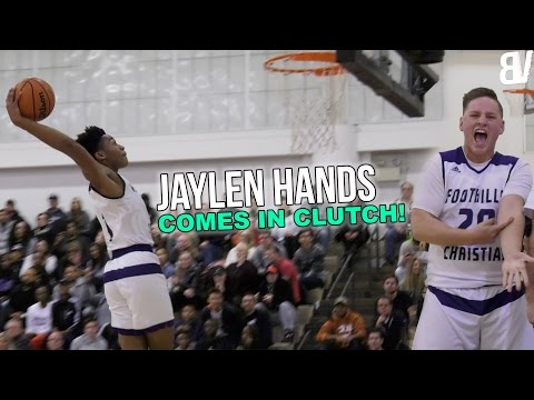 Jaylen Hands ICES Game With DISGUSTING Turnaround! Foothills Christian VS Santa Fe Christian
