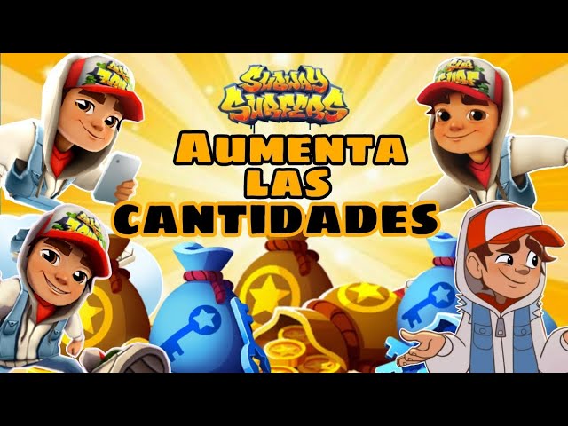 Tutorial para agregar monedas llaves y patinetas en subway surfers