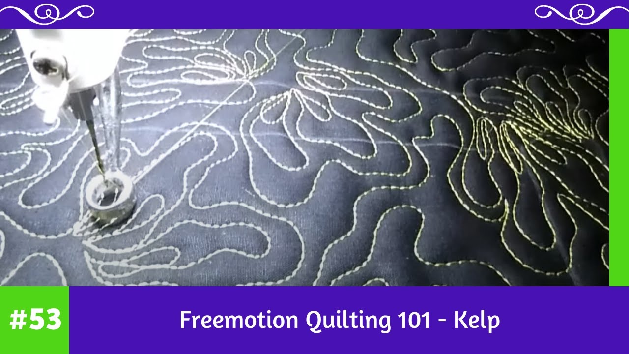 Freemotion Quilting 101 #53 - Kelp - YouTube