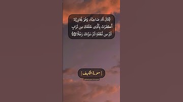 سورة الكهف الآية ٣٦ الى ٣٨ بصوت الشيخ محمد صديق المنشاوي