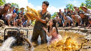 He Bought the Hated Fish Pond—Draining It Revealed 2 Hundred-Year Golden Two-Headed Turtle Kings! screenshot 5