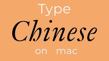 How to type Chinese on Mac
