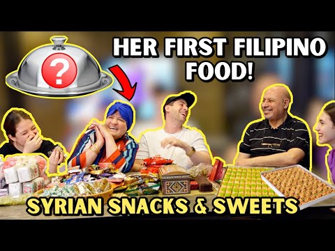 Unboxing My SYRIAN Mom's Pasalubong + Her FIRST FILIPINO Food!!🇵🇭