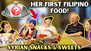 Unboxing My SYRIAN Mom's Pasalubong + Her FIRST FILIPINO Food!!🇵🇭