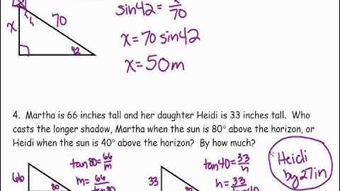 Trig Word Problems Part 1