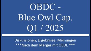 Aktie im Depot: OBDC - Blue Owl Cap. BDC Q1 2025 Zahlen