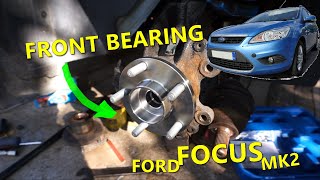 How to change front wheel bearing FORD FOCUS MK2 / C-MAX/ Volvo V50
