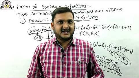 Form of Boolean expression || Computer Architecture || Lecture-12 || Abhishek Kumar