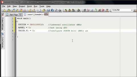 mikroC PRO for PIC 1st lesson