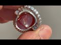 ring silver with aqate
