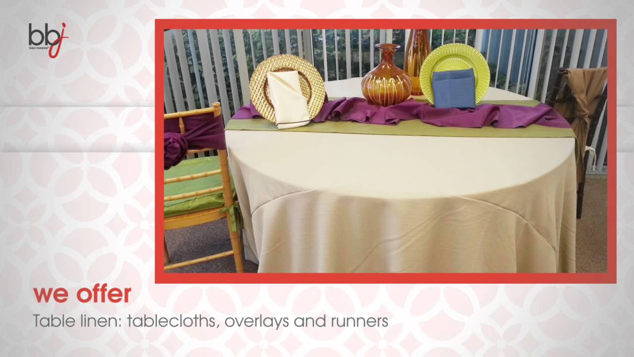 Table Linen Rentals Orlando BBJ Wedding & Event Showroom YouTube