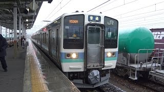 【4K】JR中央本線　普通列車211系電車　ﾅﾉN338編成　南松本駅発車