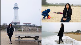 Family Beach Day || Sunday Funday Kannada Vlog || Half Moon Bay || Pigeon Point Lighthouse ||