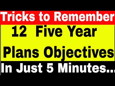 ALL 12 Five Year Plans Objectives | GK Tricks | Indian Economy Book Tricks for Ias | upsc | ssc