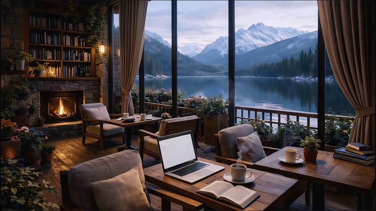 Cozy Spring Jazz Music for Work 🌸 Springtime Garden at Coffee Shop Ambience with Peaceful Morning