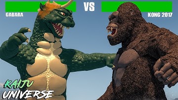 Gabara vs Kong 2017 With Healthbars - Kaiju Universe