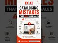 ECOM Cataloging Mistakes That Kill Your Sales 🚫 Fix These Product Listing Errors &amp; Boost Ecommerce