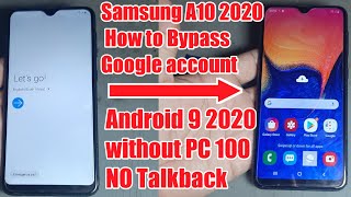 samsung a10 frp bypass with pc 2020 A10 Google Account Unlock A105F Android 9 .U3 Without PC 2020