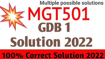 mgt501 GDB No.1 Solution 2022 | mgt501 GDB 1 Solution Fall Semester 2022 | MGT501 GDB 2022