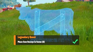 Place Cow Decoys in Farms (3) - Fortnite Week 6 Legendary Quest