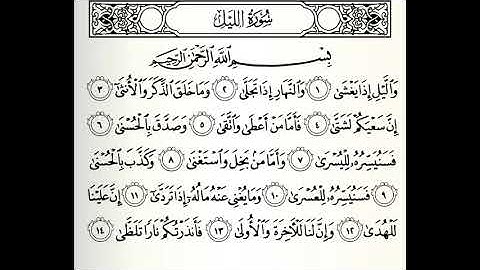 سورة الليل القارئ الدوكالي العالم رواية قالون عن نافع