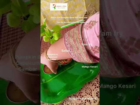 Simple meal plan #7 ( Tambrahm meal) - YouTube