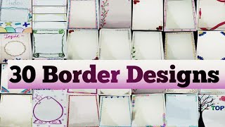 30 Beautiful Border Designs for Project || All type of Borders || Easy and simple Decoration Ideas