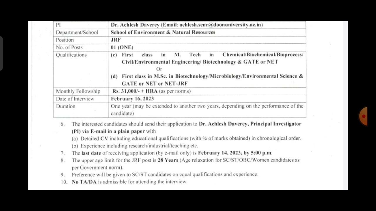 Job In Doon University MSC Environment Science Jobs Envirocademy