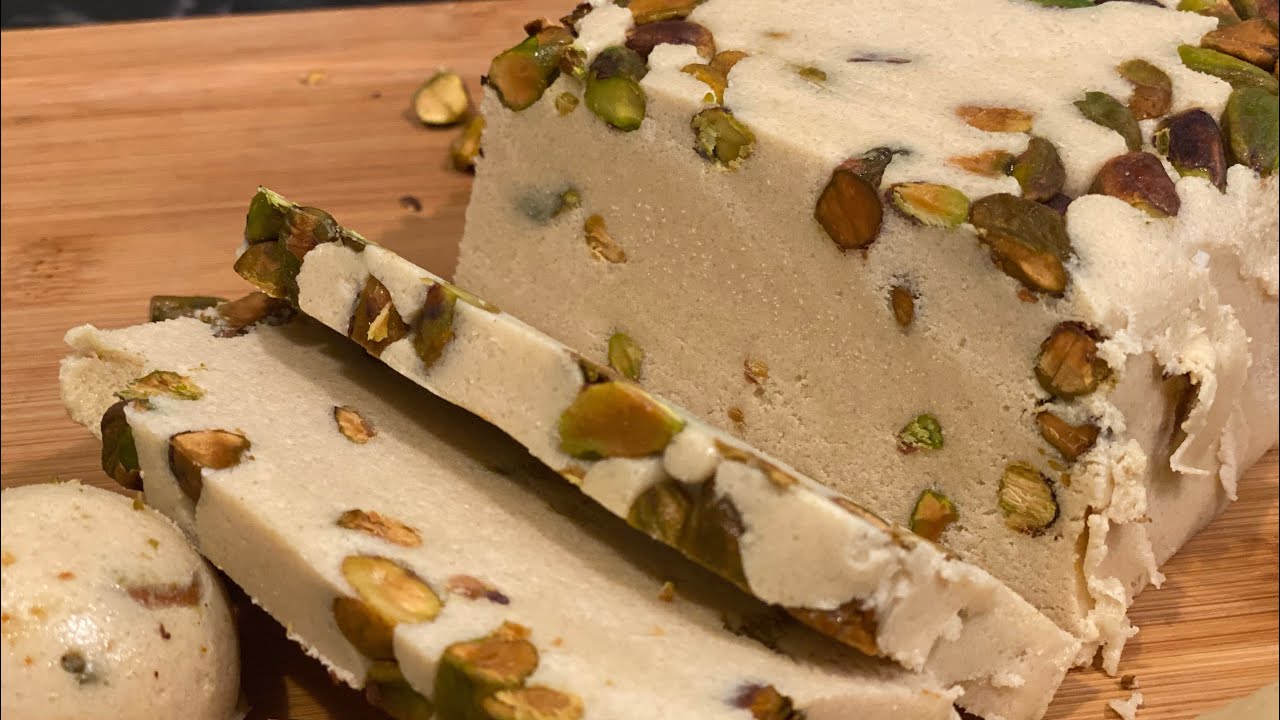 How to make easy Halawa / حلاوة طحينية بالفستق YouTube