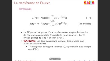 Cours sur la Transformée de Fourier