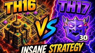 TH16 vs TH17 🔥 INSANE STRATEGY 🤯 Can TH16 Survive This Attack?! clash of clans 