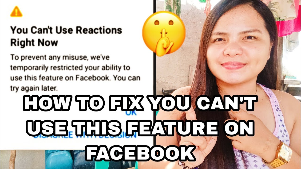 PAANO AYUSIN ANG YOU CAN'T USE THIS FEATURE ON FACEBOOK.