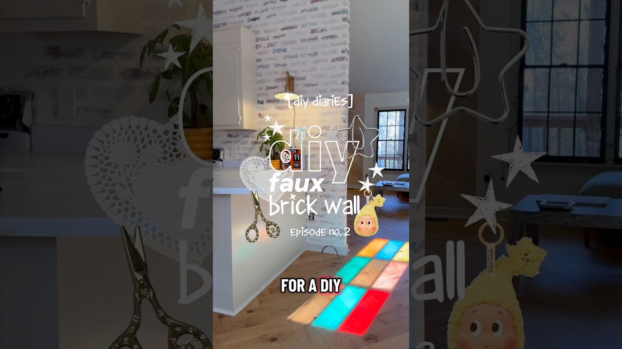 house / apartment tours continues with a #diy this is a faux brick #diyprojects #christmasdecor