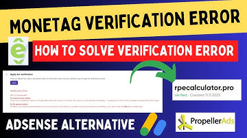 How to Solve Monetag Verification Error | Monetag Verify Site Error Kese Solve Karen