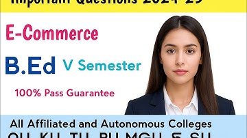 E-Commerce Important Questions 2025 Bcom Computer Applications V Semester 5th Sem ImpOU KU PU TU SU