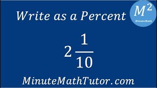Write as a Percent 2 1/10