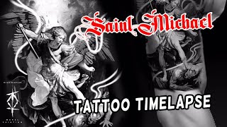 SAINT MICHAEL TATTOO -  TIMELAPSE VIDEO