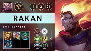 Rakan Support vs Braum - KR Grandmaster Patch 25.14