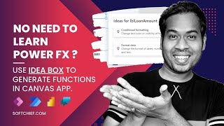 Use Idea box to generate PowerFX inside canvas app to avoid remembering expressions