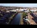 Black country canals  drone footage